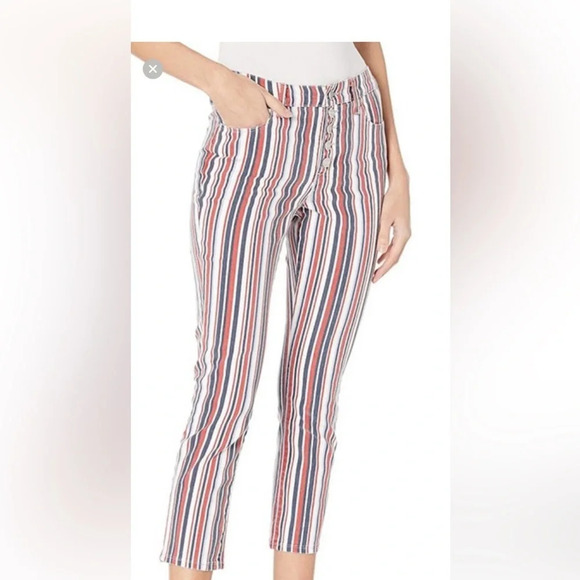 Skinny Girls Jeans 28/6 “Risk Taker” Red/White & Blue striped. EUC high rise. - Picture 7 of 11